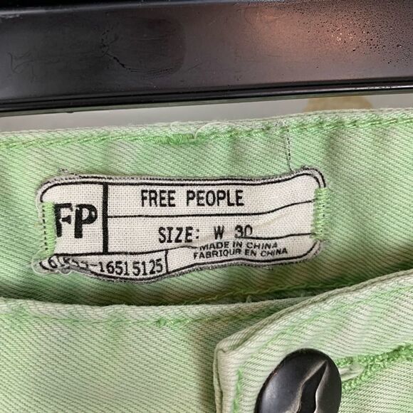 Free People Millennium Ankle Zip Mint Green Jeans - Picture 3 of 7